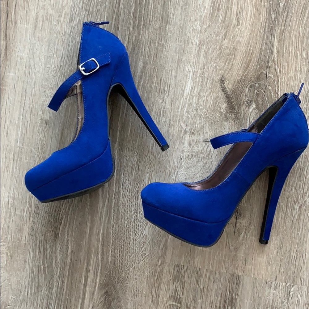 Royal blue Material girl heels